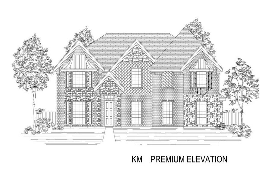 Representative rendering of the exterior for the Hillcrest 2FS (w/Media) by First Texas Homes (Image 19).