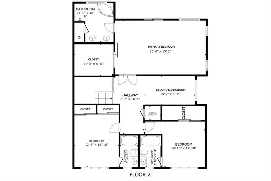 2D floor plan layout of this home in , Dallas, TX (Image 4).