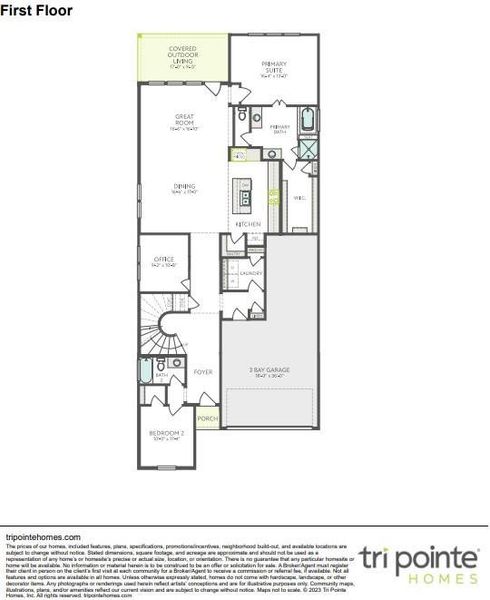 2D floor plan layout of this home in Woodson’s Reserve, Spring, TX (Image 4).
