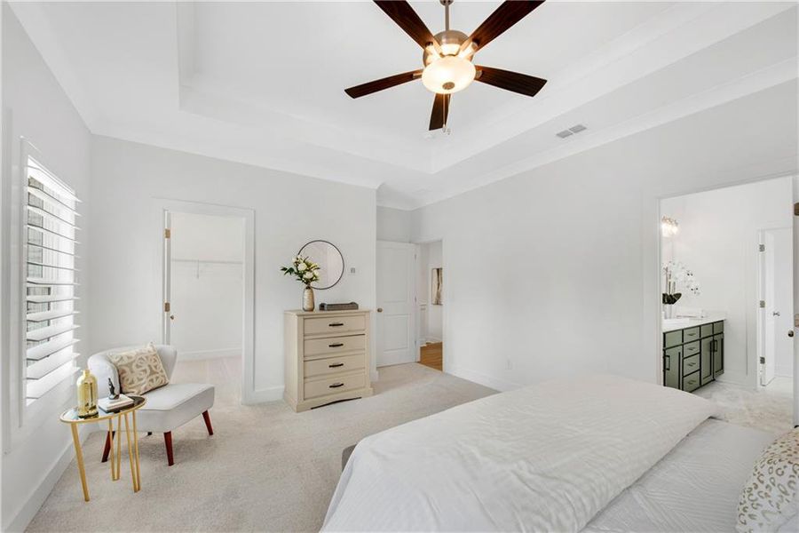 Furnished interior view inside a new home in , Suwanee (Image 16). Furnished interior view inside a new home in , Suwanee (Image 16).