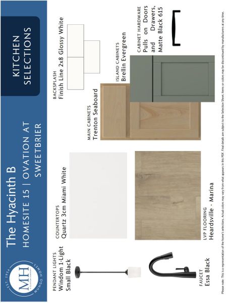 Sample of building materials used in homes in Ovation at Sweetbrier, Durham (Image 20).
