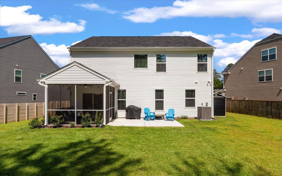 Exterior details and patio area of a home in Parker's Preserve, Ridgeville (Image 21).