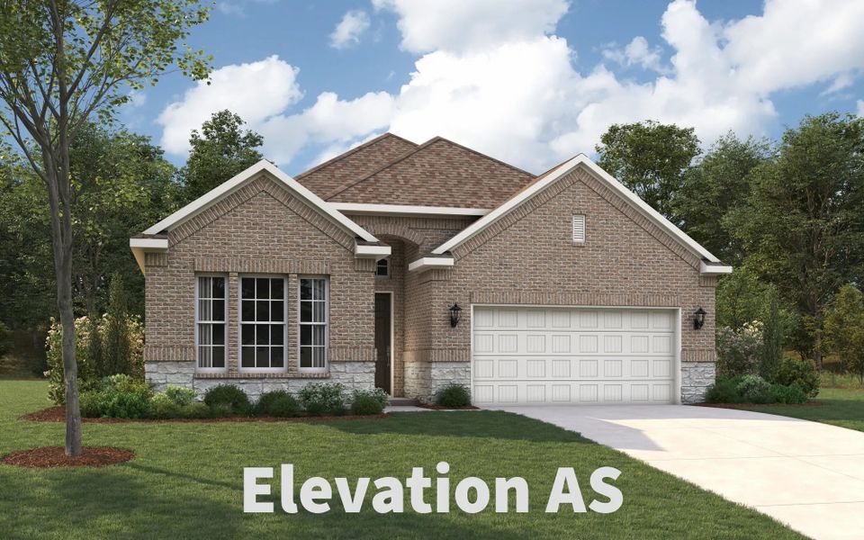 Representative exterior photo of a completed home built from the Austin by Stonehollow Homes in Estates At Baker Park, Sherman, TX (Image 12).