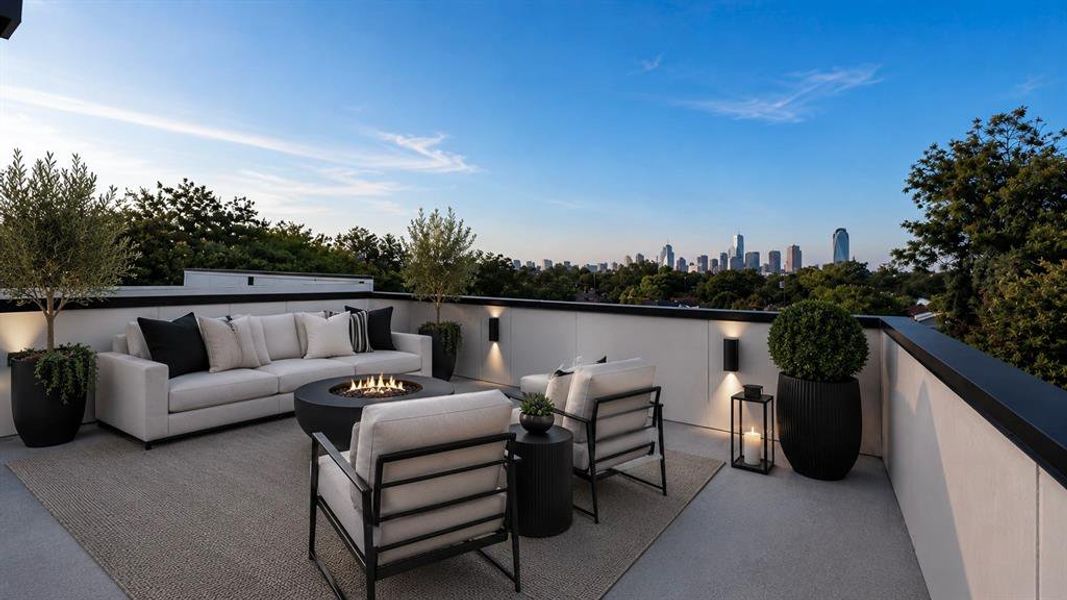Exterior details and patio area of a home in , Dallas (Image 28).