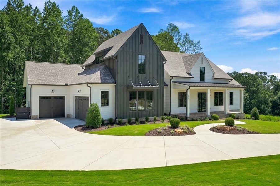 Front exterior of a new home in , Canton, GA, highlighting curb appeal (Image 30).