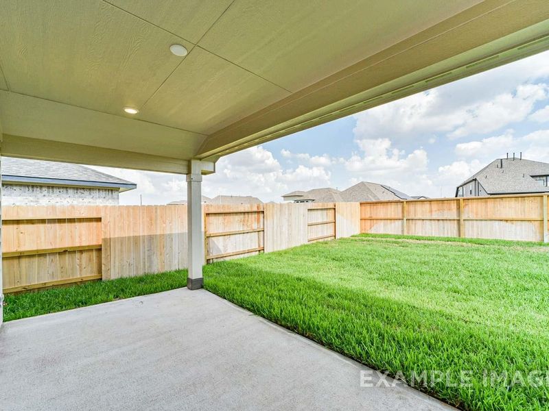 Exterior details and patio area of a home in Emberly, Beasley (Image 3).
