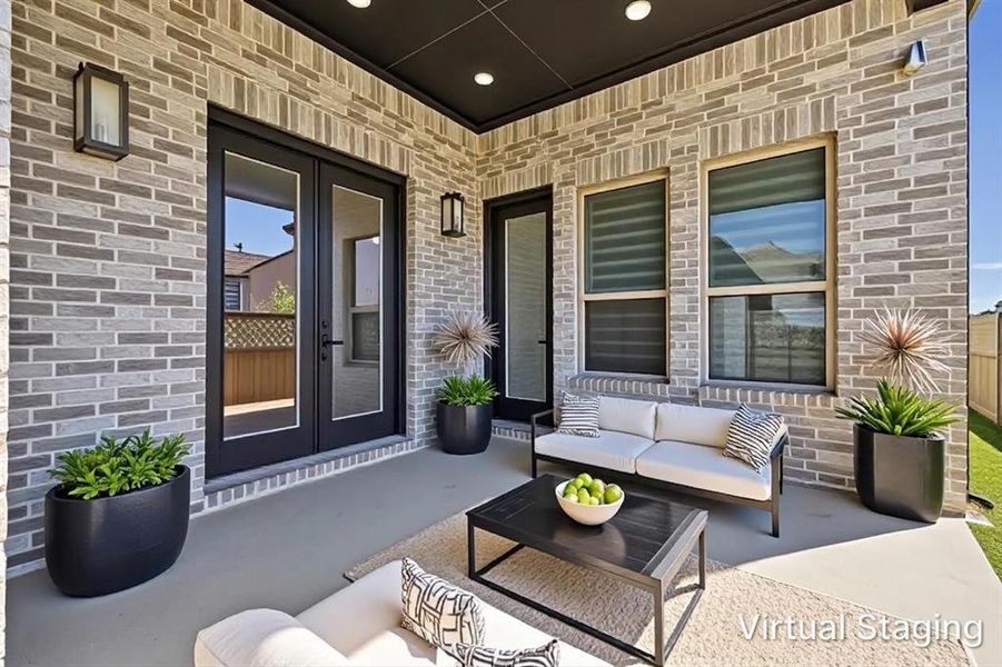 Exterior details and patio area of a home in , Northlake (Image 2). Exterior details and patio area of a home in , Northlake (Image 2).