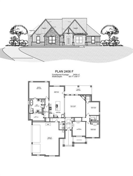 2D floor plan layout of this home in , Waxahachie, TX (Image 4).