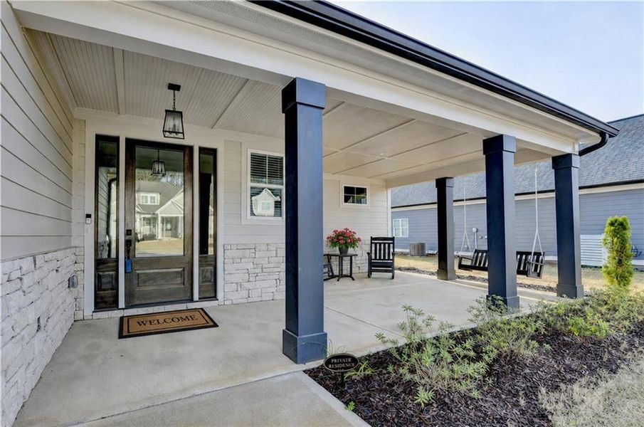 Exterior details and patio area of a home in , Greensboro (Image 3). Exterior details and patio area of a home in , Greensboro (Image 3).