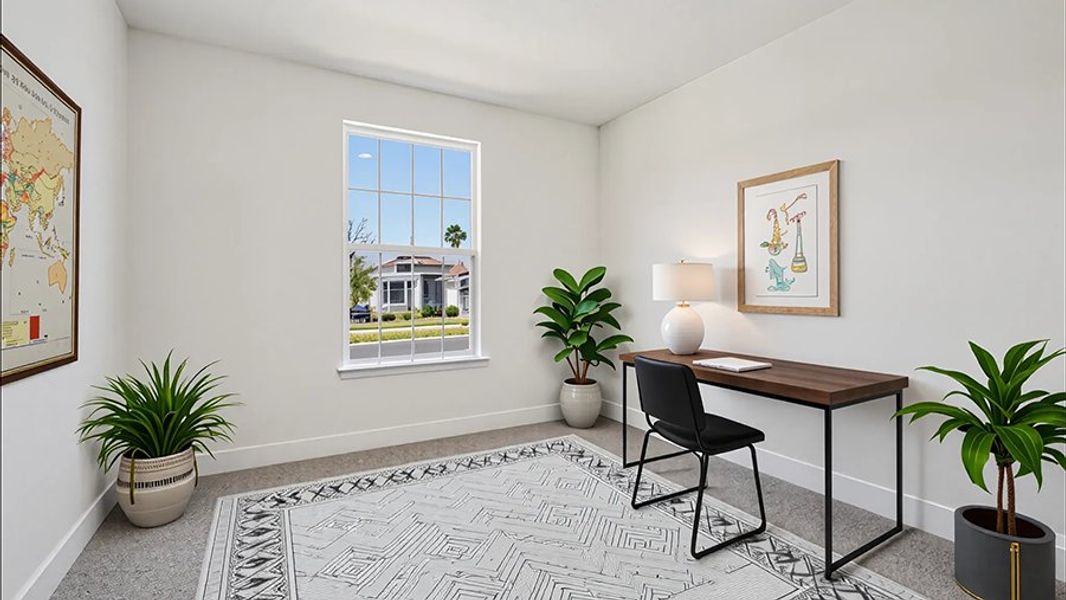 Representative furnished interior of a home built from the Hawthorne by D.R. Horton in Buchanan Trails, Newberry (Image 12).