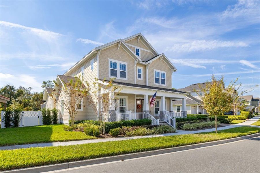 Front exterior of a new home in , Celebration, FL, highlighting curb appeal (Image 2).