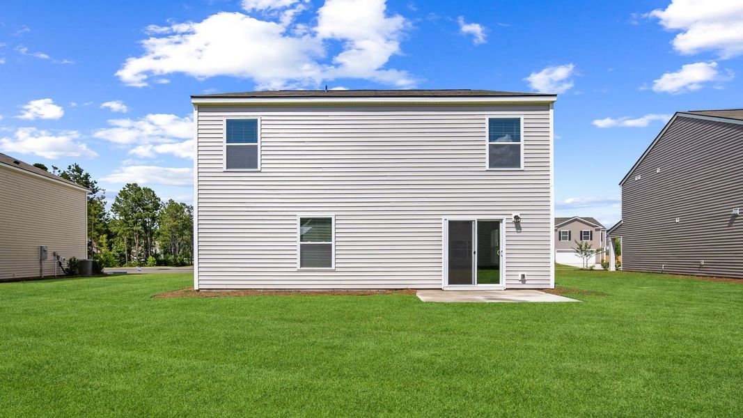 Exterior details and patio area of a home in Cobblestone Village, Savannah (Image 23). Exterior details and patio area of a home in Cobblestone Village, Savannah (Image 23).