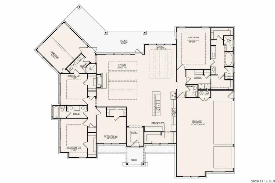 2D floor plan layout of this home in , La Vernia, TX (Image 4).