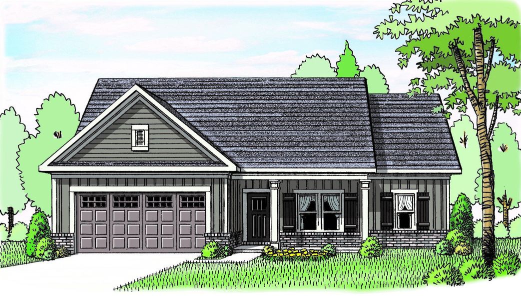 Representative rendering of the exterior for the The Carson by Reliant Homes (Image 3).
