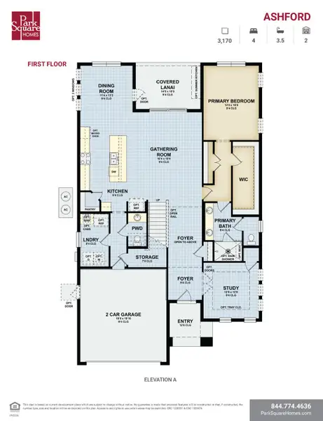 2D floor plan layout for the Ashford by Park Square Residential in Marisol Pointe at MiraBay, Apollo Beach, FL (Image 3). 2D floor plan layout for the Ashford by Park Square Residential in Marisol Pointe at MiraBay, Apollo Beach, FL (Image 3).