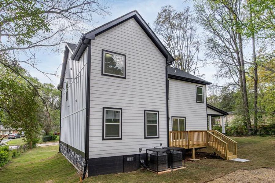 Exterior details and patio area of a home in , Atlanta (Image 4). Exterior details and patio area of a home in , Atlanta (Image 4).