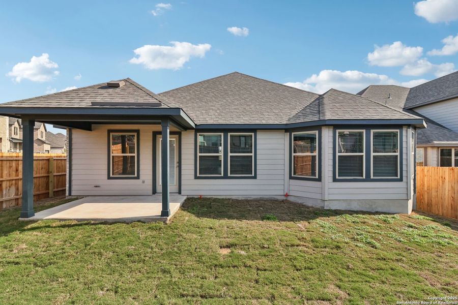 Exterior details and patio area of a home in Arcadia Ridge - Classic Series, San Antonio (Image 25).