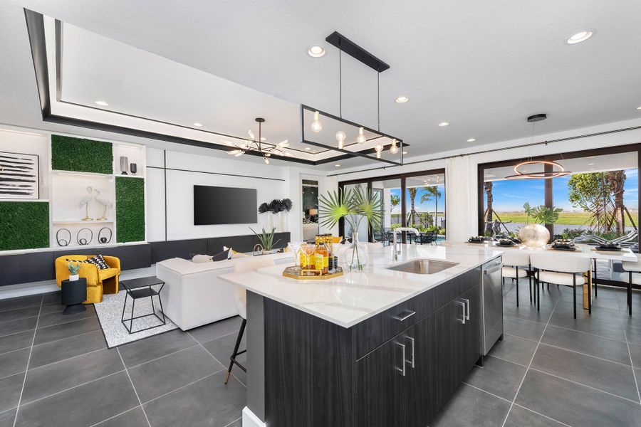 Representative furnished interior of a home built from the Palazzo by GL Homes in Valencia Parc at Riverland, Port St. Lucie (Image 7).