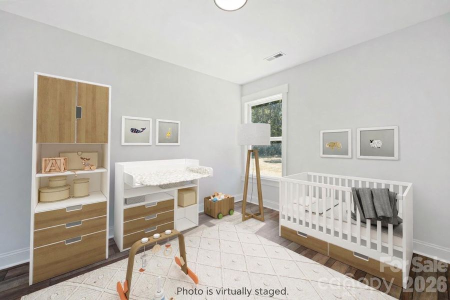 Bedroom 3 with virtual staging.