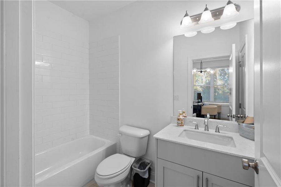 Furnished interior view inside a new home in Brackley Townhomes, Cumming (Image 65). Furnished interior view inside a new home in Brackley Townhomes, Cumming (Image 65).