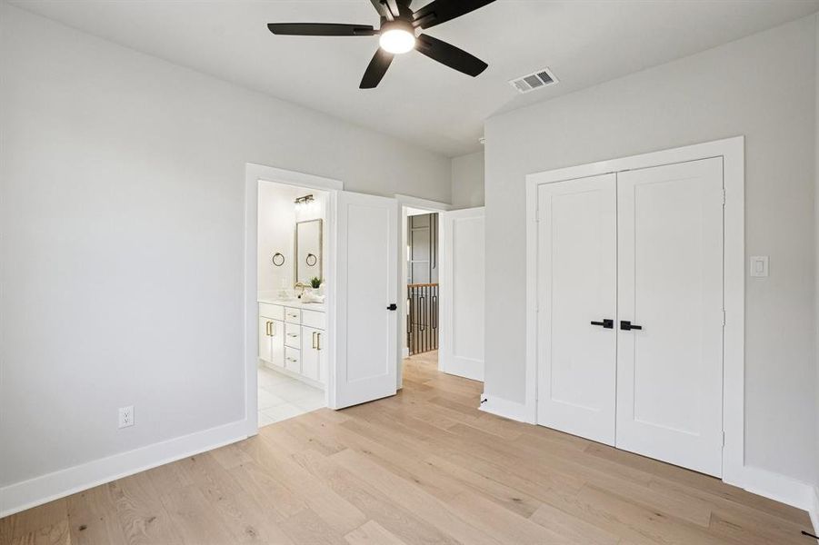 Bedroom #3 with a ceiling fan