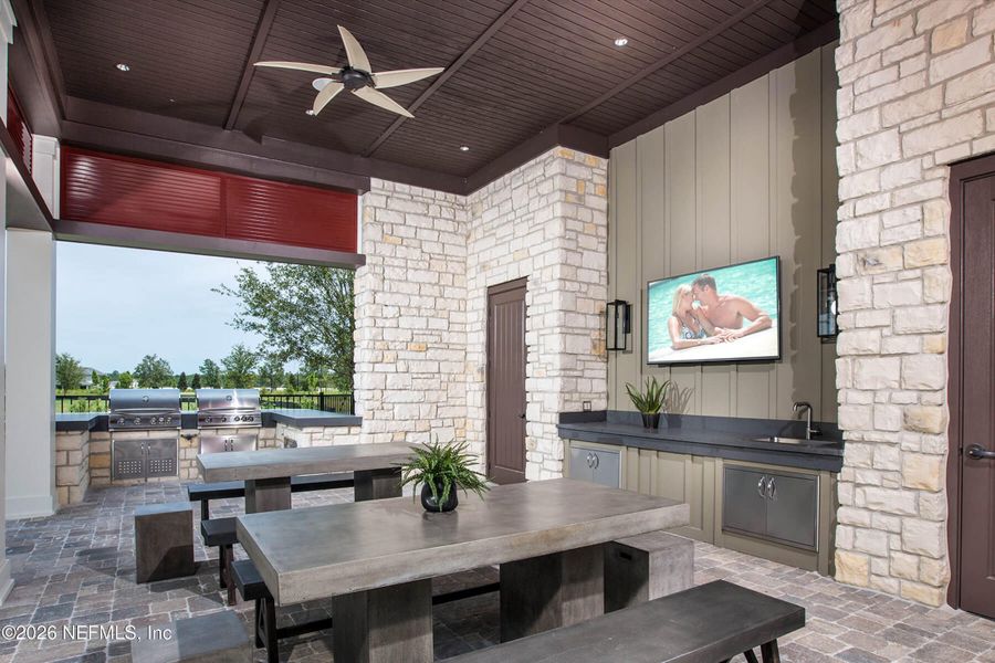 Exterior details and patio area of a home in Shearwater, St. Augustine (Image 26).