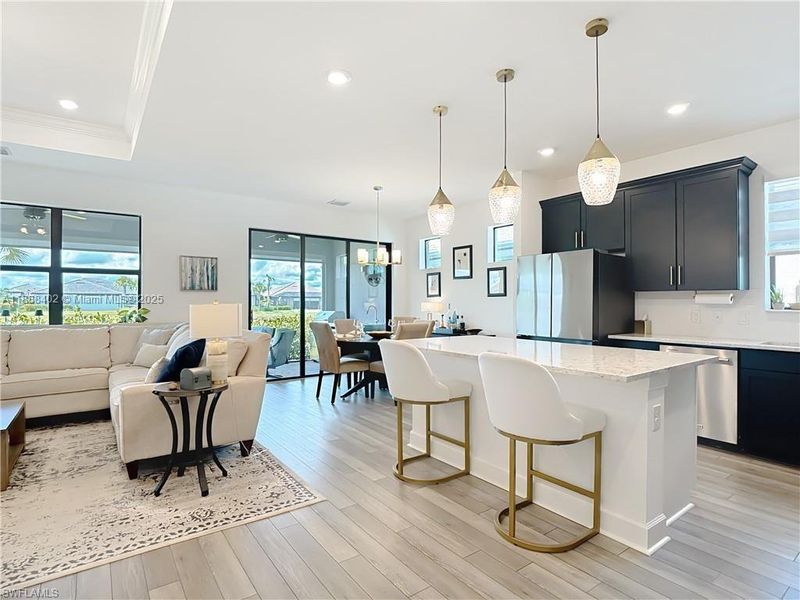 Furnished interior view inside a new home in , Ave Maria (Image 9). Furnished interior view inside a new home in , Ave Maria (Image 9).