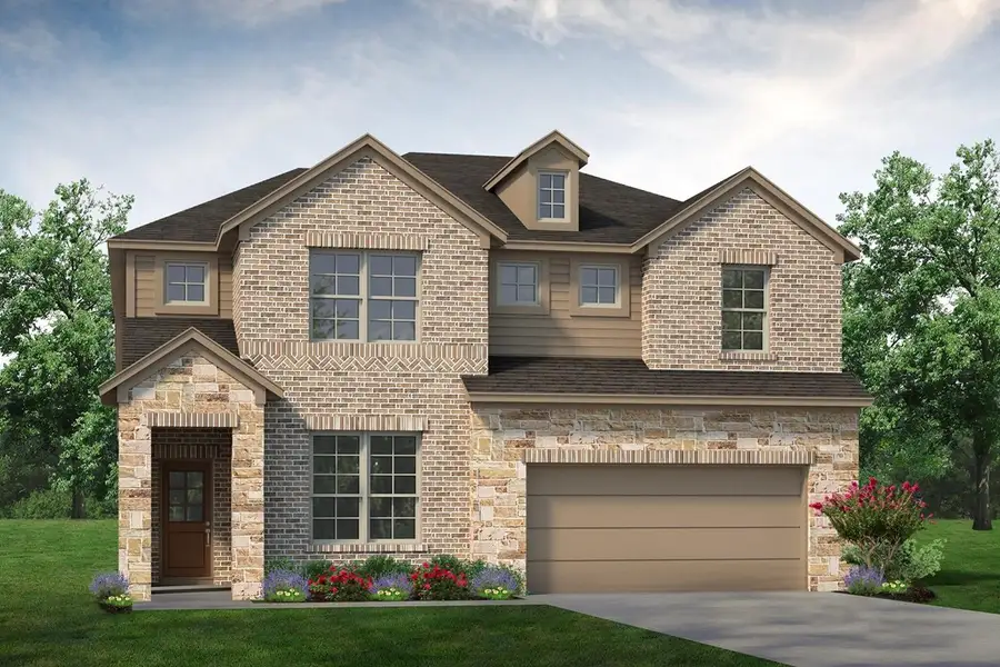 Representative exterior photo of a completed home built from the Big Cypress III by Riverside Homebuilders in Westpoint Park, White Settlement, TX (Image 8).