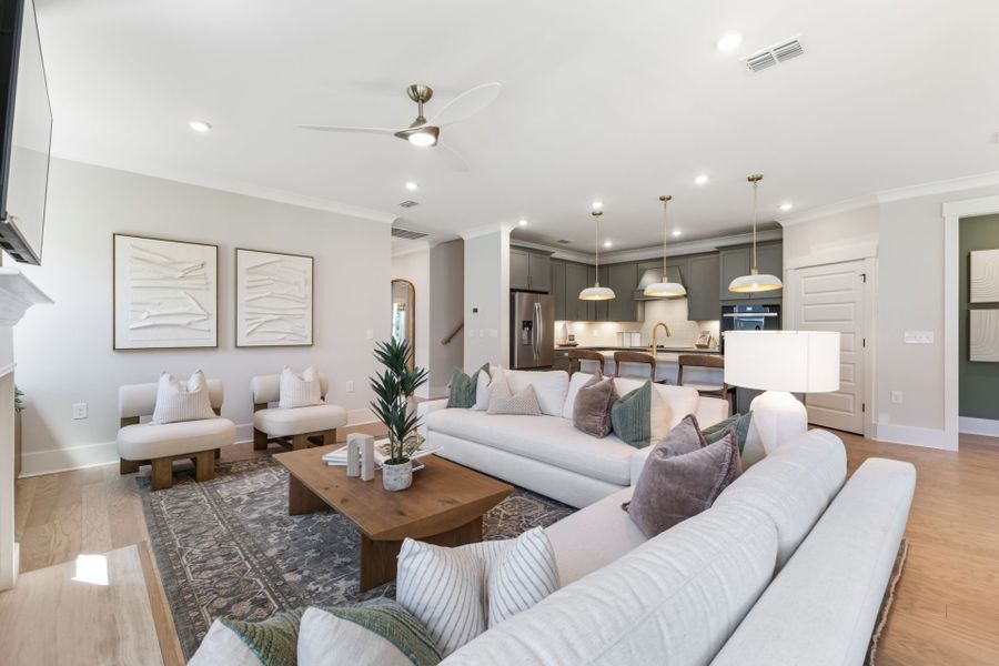 Furnished interior view inside a new home in Del Webb Ocean Isle Beach, Shallotte (Image 31).