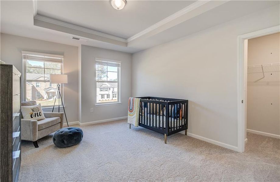 Furnished interior view inside a new home in Cambria at Traditions, Hampton (Image 23). Furnished interior view inside a new home in Cambria at Traditions, Hampton (Image 23).