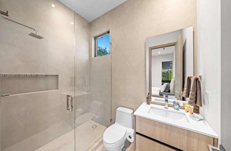 Furnished interior view inside a new home in , Miami (Image 13).