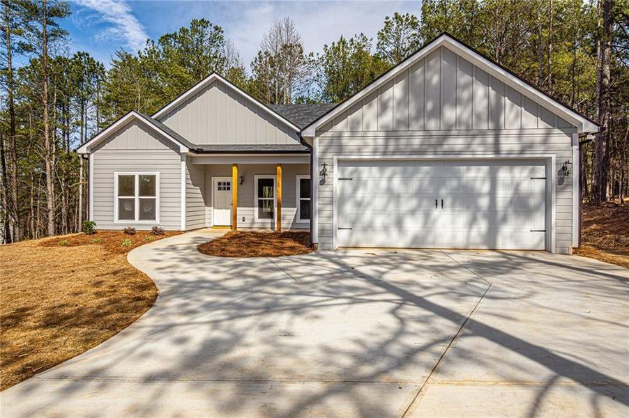 Front exterior of a new home in , Dawsonville, GA, highlighting curb appeal (Image 22).