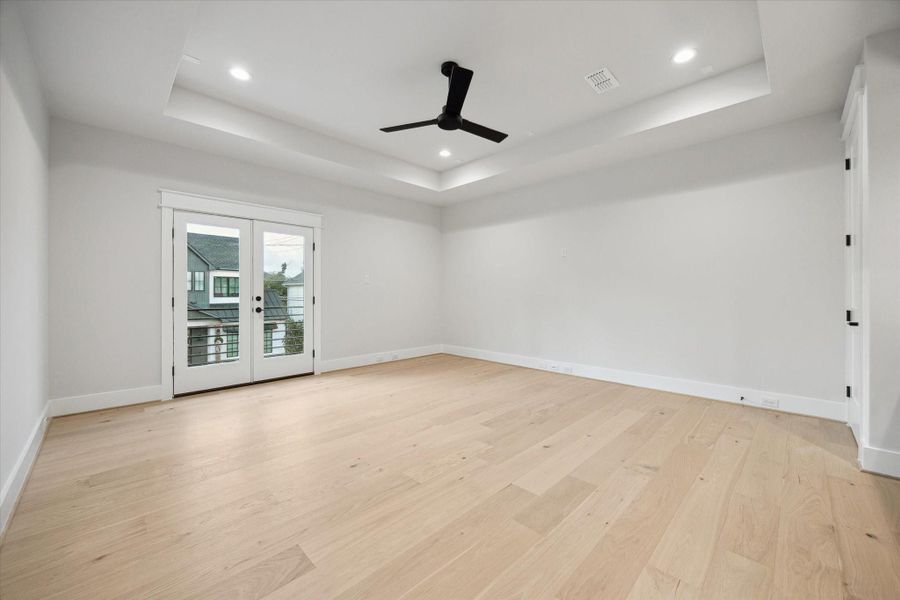 Spacious game room with Juliette Balcony.