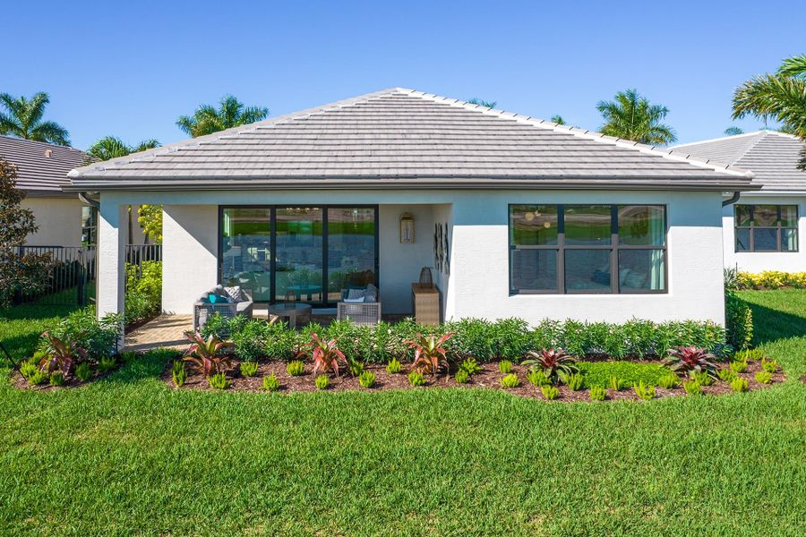 Representative exterior details of a home built from the Monacello II by GL Homes in Valencia Vista at Riverland, Port St. Lucie (Image 4).