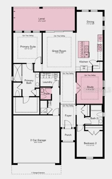 2D floor plan layout of this home in Esplanade at Wellen Park, Englewood, FL (Image 2). 2D floor plan layout of this home in Esplanade at Wellen Park, Englewood, FL (Image 2).