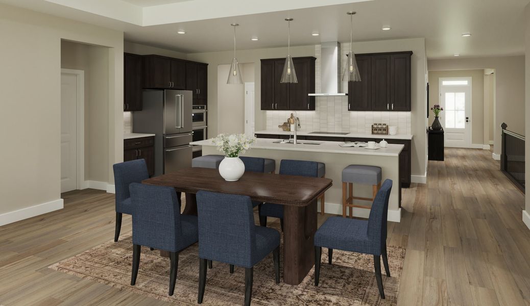 Representative furnished interior of a home built from the Emmett by Fischer Homes in Stonehaven, Hoschton (Image 6). Representative furnished interior of a home built from the Emmett by Fischer Homes in Stonehaven, Hoschton (Image 6).