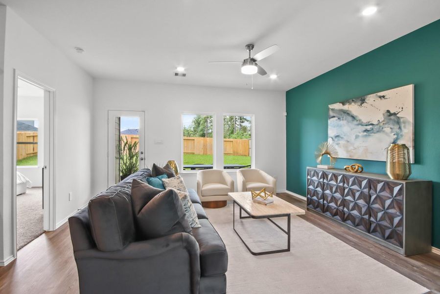 Furnished interior view inside a new home in The Canopies, Splendora (Image 15). Furnished interior view inside a new home in The Canopies, Splendora (Image 15).