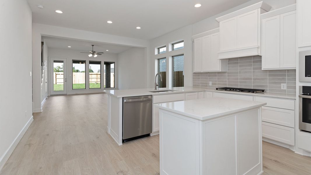 Furnished interior view inside a new home in Lakes of Cane Island, Katy (Image 5).