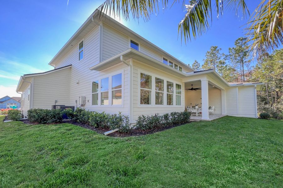 Representative exterior details of a home built from the Seaside by Riverside Homes in Hidden Creek at SilverLeaf, St. Augustine (Image 35). Representative exterior details of a home built from the Seaside by Riverside Homes in Hidden Creek at SilverLeaf, St. Augustine (Image 35).