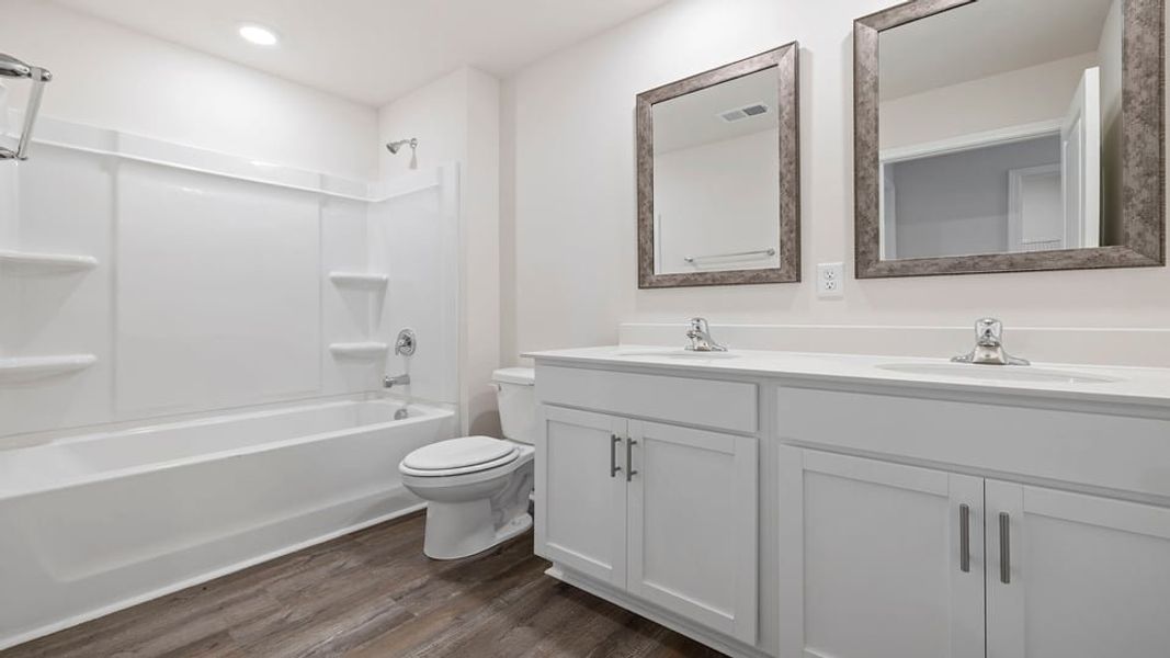 Furnished interior view inside a new home in Cloverdale Hills, Piedmont (Image 11). Furnished interior view inside a new home in Cloverdale Hills, Piedmont (Image 11).