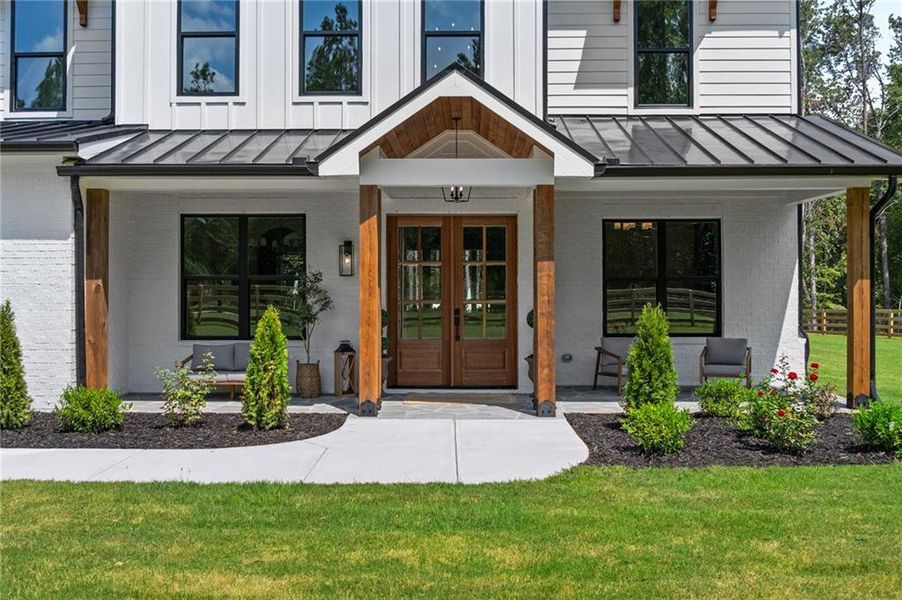 Exterior details and patio area of a home in , Dacula (Image 38).