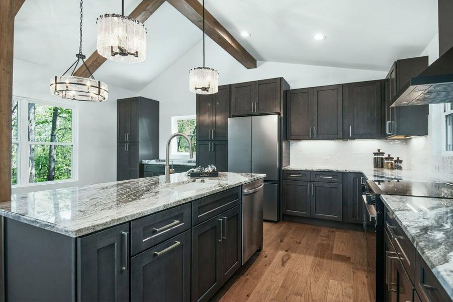 Furnished interior view inside a new home in , Blue Ridge (Image 18).