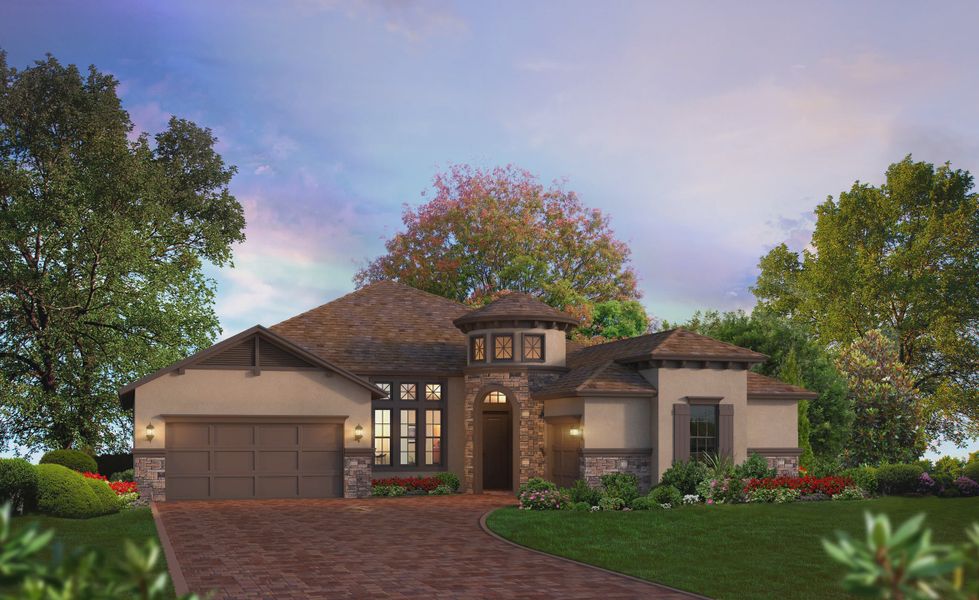 Representative exterior photo of a completed home built from the Cameron by ICI Homes in Mosaic, Daytona Beach, FL (Image 6).