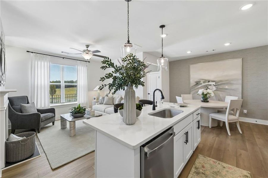 Furnished interior view inside a new home in Tribute, Hoschton (Image 9).