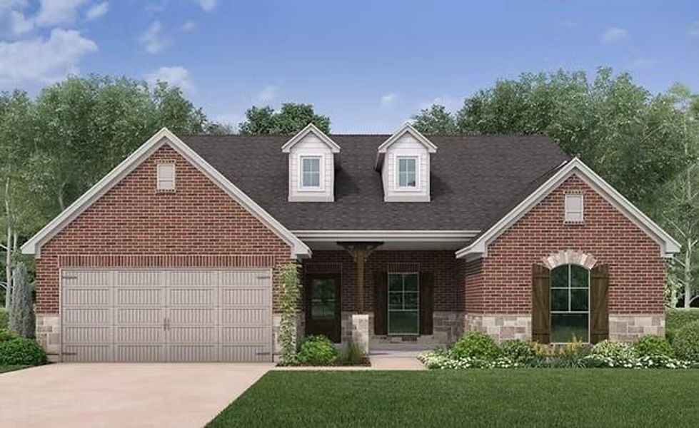 Front exterior of a new home in , Bay City, TX, highlighting curb appeal (Image 17). Front exterior of a new home in , Bay City, TX, highlighting curb appeal (Image 17).