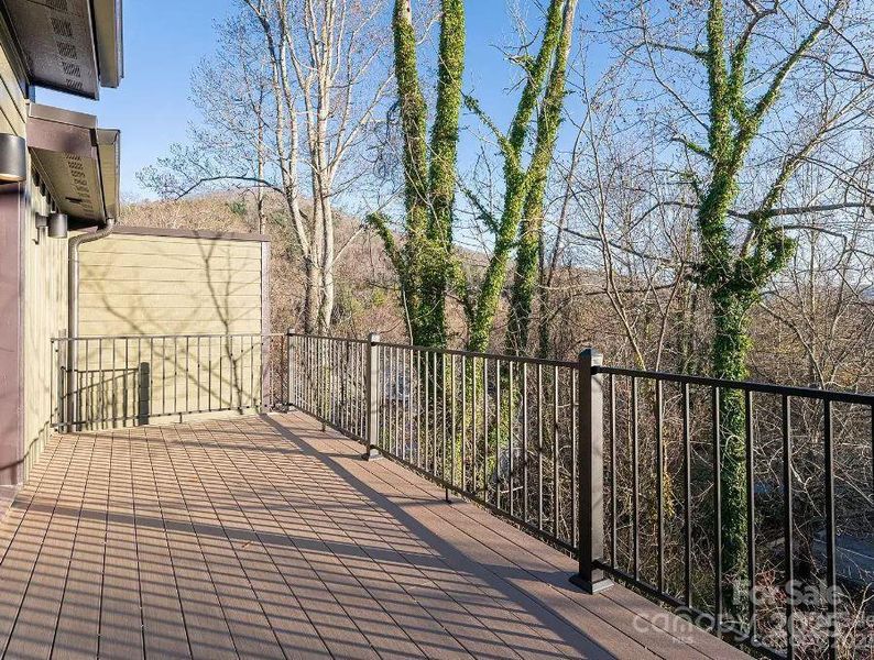 Exterior details and patio area of a home in , Asheville (Image 25).
