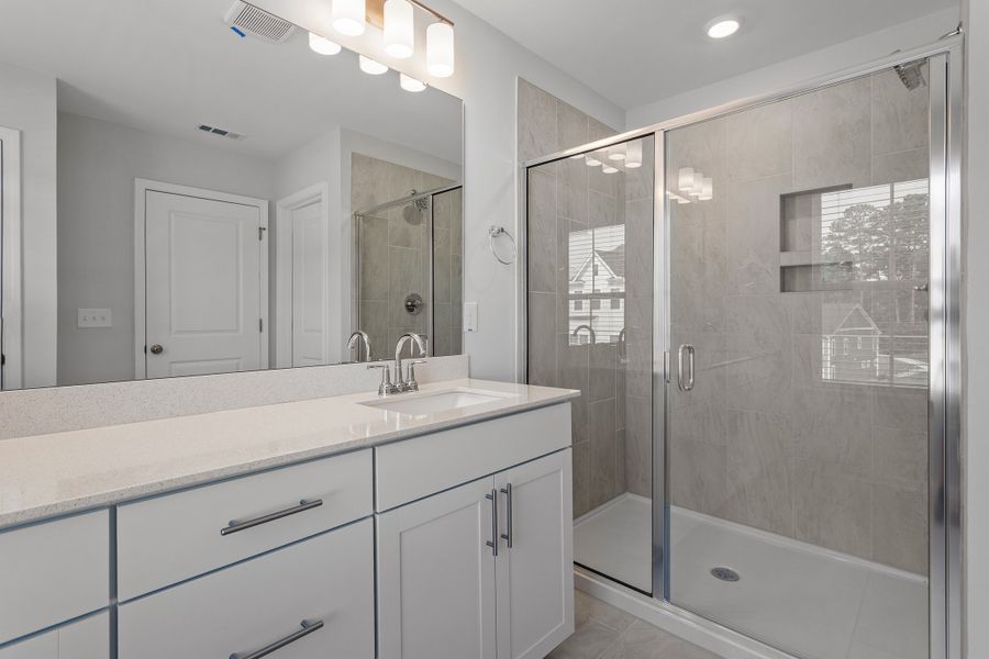 Furnished interior view inside a new home in Renaissance at White Oak, Garner (Image 15). Furnished interior view inside a new home in Renaissance at White Oak, Garner (Image 15).