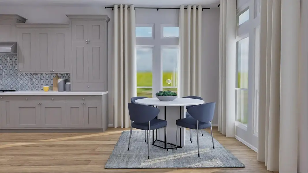 Furnished interior view inside a new home in Samara: Wentworth, League City (Image 8).