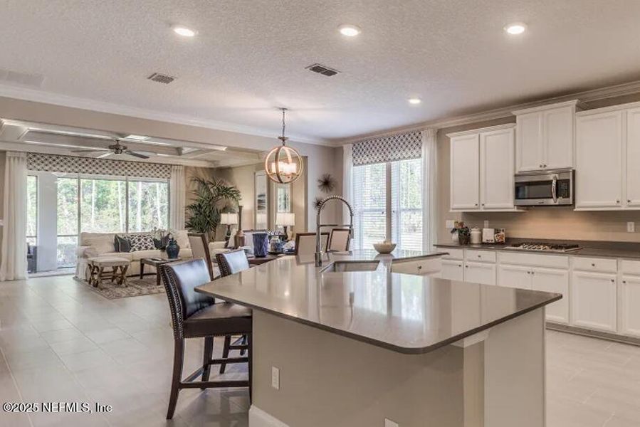 Furnished interior view inside a new home in Silver Falls Single Family at SilverLeaf: Silver Falls 60s at SilverLeaf, St. Augustine (Image 10).