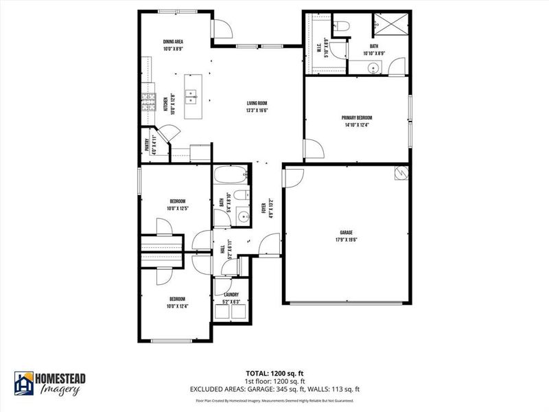 2D floor plan layout of this home in Three Oaks, Sherman, TX (Image 6).